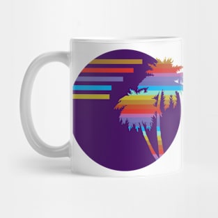 Retrowave Style Palm Trees Mug